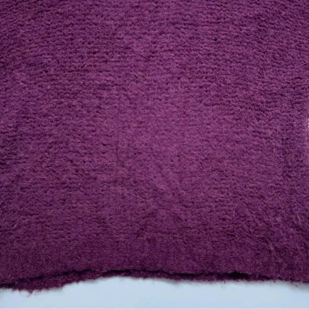 Free People Alpaca Chunky Knit Sweater Womens XS Oversized Mock Neck Lavender